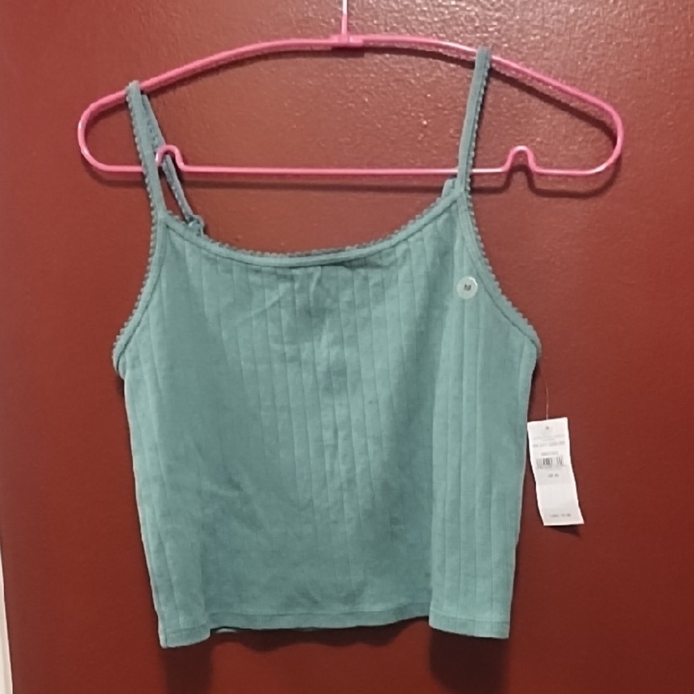 American Eagle Outfitters Teal Ribbed Camisole